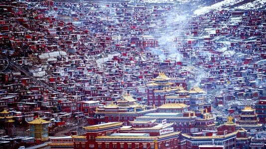 旅行-甘孜-五明佛学院-五明佛学院-建筑 图片素材