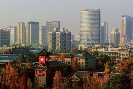 四川-成都-华西医科大学-成都-高楼 图片素材
