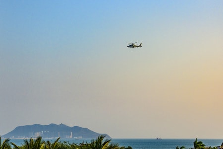 宅家-三亚-风景-风光-直升机 图片素材