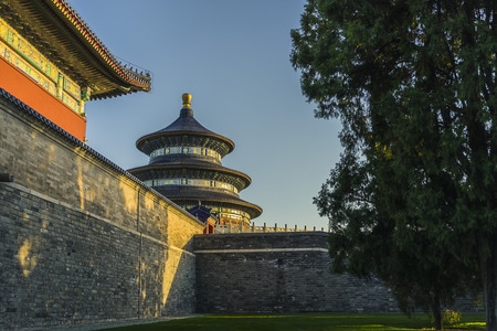 纪实-色彩-风光-夕阳-天坛 图片素材