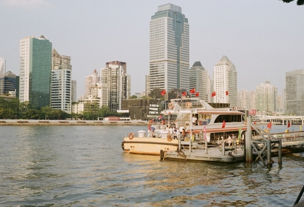 胶片摄影-rollei35-富士c200-渡轮-珠江 图片素材