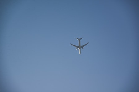飞机-蓝天-飞-上海-城市 图片素材
