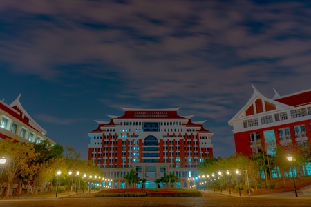 厦门-索尼-夜景-集美-厦门医学院 图片素材