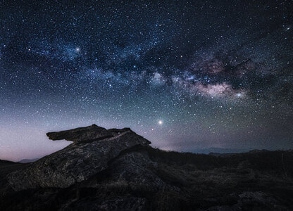 星空-构图-自然-风光-摄影 图片素材