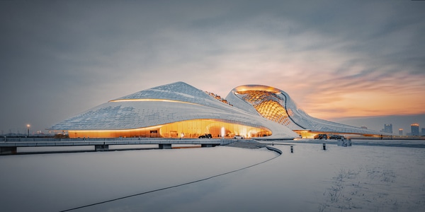 冬天-雪-雪景-建筑-旅行 图片素材