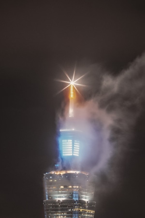 蓝-台北101-风光-城市-夜景 图片素材