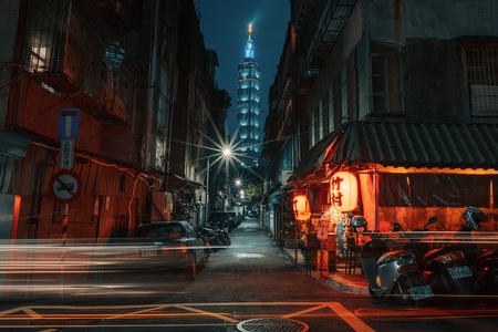 有趣的瞬间-建筑-胶片-台北-城市 图片素材