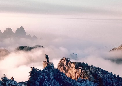 云海-旅游景点-山-阳光-自然 图片素材