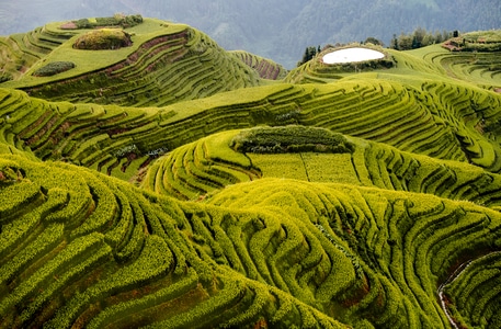 山坡-旅游景点-村庄-风景-自驾 图片素材