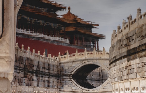 倒影-北京-故宫-旅行-风光 图片素材