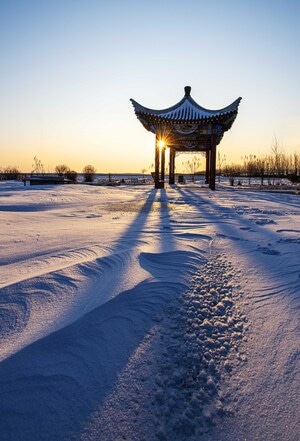 雪后-第一场雪-晨曦-雪-雪地 图片素材