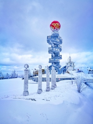 你好2020-手机拍摄-雪景-风景-神顶峰 图片素材