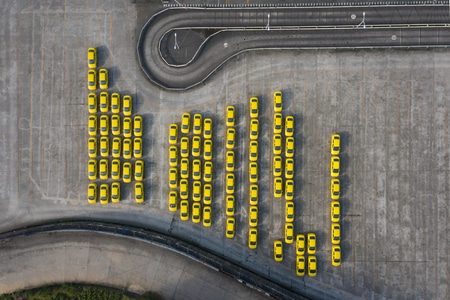 重庆-航拍-汽车-密集-汽车 图片素材