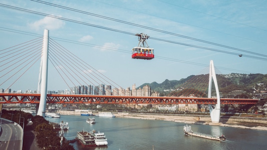 重庆市-交通-运输-景观-索道 图片素材