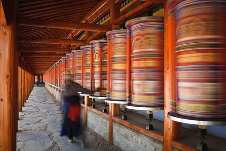 甘肃-甘南-拉卜楞寺-旅行-藏民 图片素材