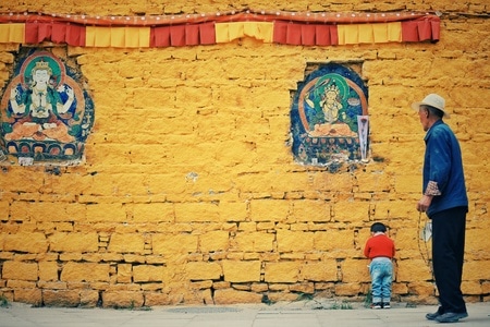 我的2019-冬日暖阳-风景-老年-小孩 图片素材