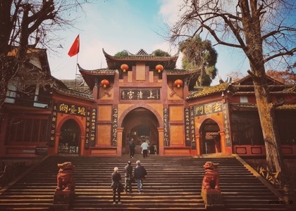 旅拍-青城山-教堂-修道院-祭坛 图片素材