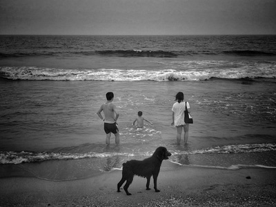 黑白-海边-生活-iphone-纪实 图片素材