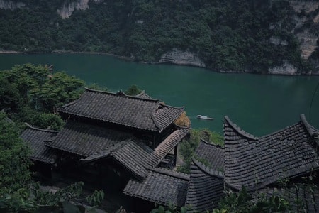 宜昌-三峡人家-风景-风光-村庄 图片素材