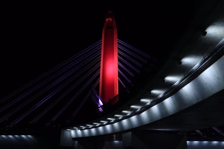 桥梁-夜景-宜昌至禧大桥-建筑-桥 图片素材