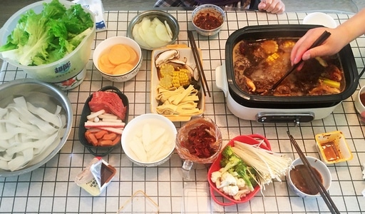 宅家美食-简单饭-火锅-美食-食物 图片素材