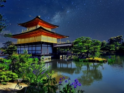 旅行-风光-古寺-湖-湖面 图片素材