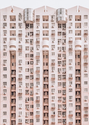 对称美-华为-色彩-建筑-街拍 图片素材