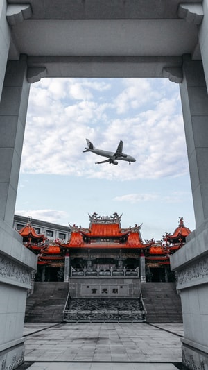 厦门-飞机-民航-扫街-古建筑 图片素材