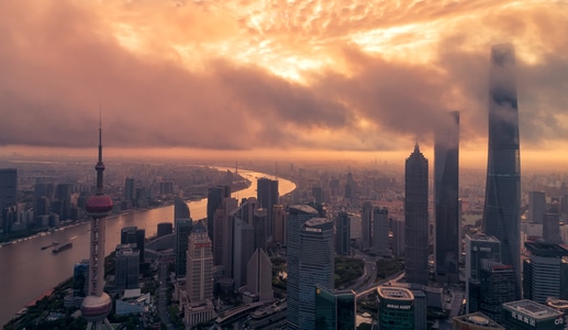 环球金融中心-上海中心-东方明珠-无人机-大疆 图片素材