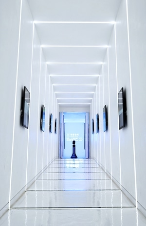 光影-色彩-隧道-走廊-室内 图片素材