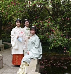 春天-色彩-纪实-你好2020-汉服 图片素材