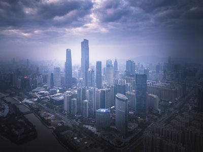 宅家-广州-珠江新城-城市地标-国际金融中心 图片素材