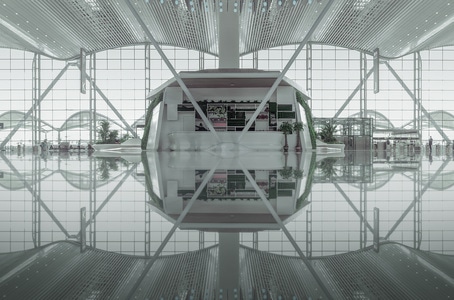 对称美-广州-白云机场-t2航站楼-建筑 图片素材
