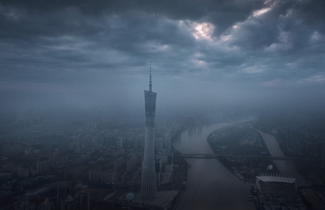 宅家-广州-地标-广州塔-珠江 图片素材