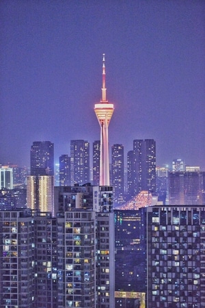 中国-成都-电视塔-城市风光-城市 图片素材