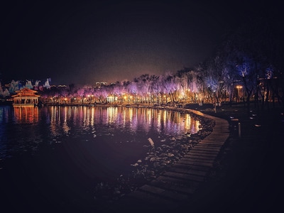西安-南湖-湖-湖水-湖面 图片素材