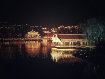 西安-南湖-风景-湖-湖水 图片素材