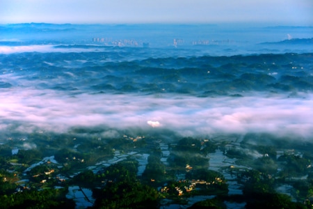 晨辉-川南风光-雾-雾气-风景 图片素材