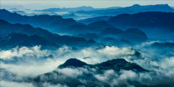 川南风光-晨雾-山峦-晨辉-宜宾市 图片素材