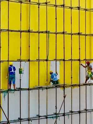 色彩-工人-线条-监狱-鸟 图片素材