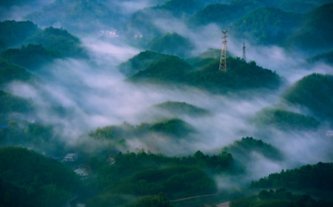 川南风光-晨雾-山-山峰-山脉 图片素材