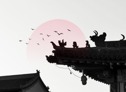 光影-风景-情绪-古建筑-屋檐 图片素材