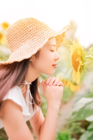 向日葵-人像-成都-女人-女性 图片素材