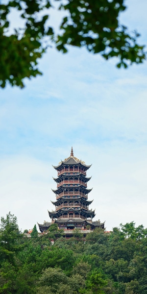 都江堰-四川-都江堰-塔-古建筑 图片素材