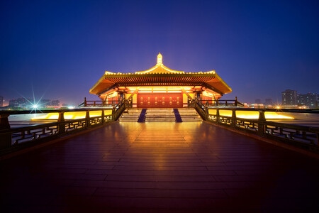 天堂-明堂-洛阳-明堂-夜景 图片素材