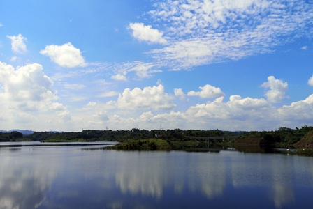 风光-四川长宁-手机拍摄-风景-湖 图片素材