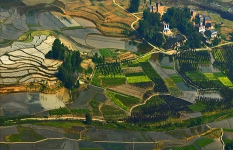 四川长宁-风光-风光-风景-田地 图片素材