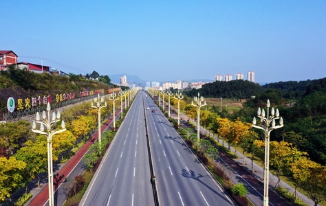 风景-四川长宁-旅行-建筑物-道路 图片素材