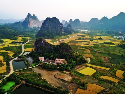 场景-色彩-阳春-风景-山区 图片素材