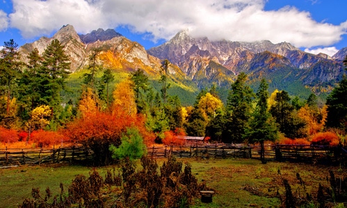 旅拍-色彩-西藏-风景-风景 图片素材